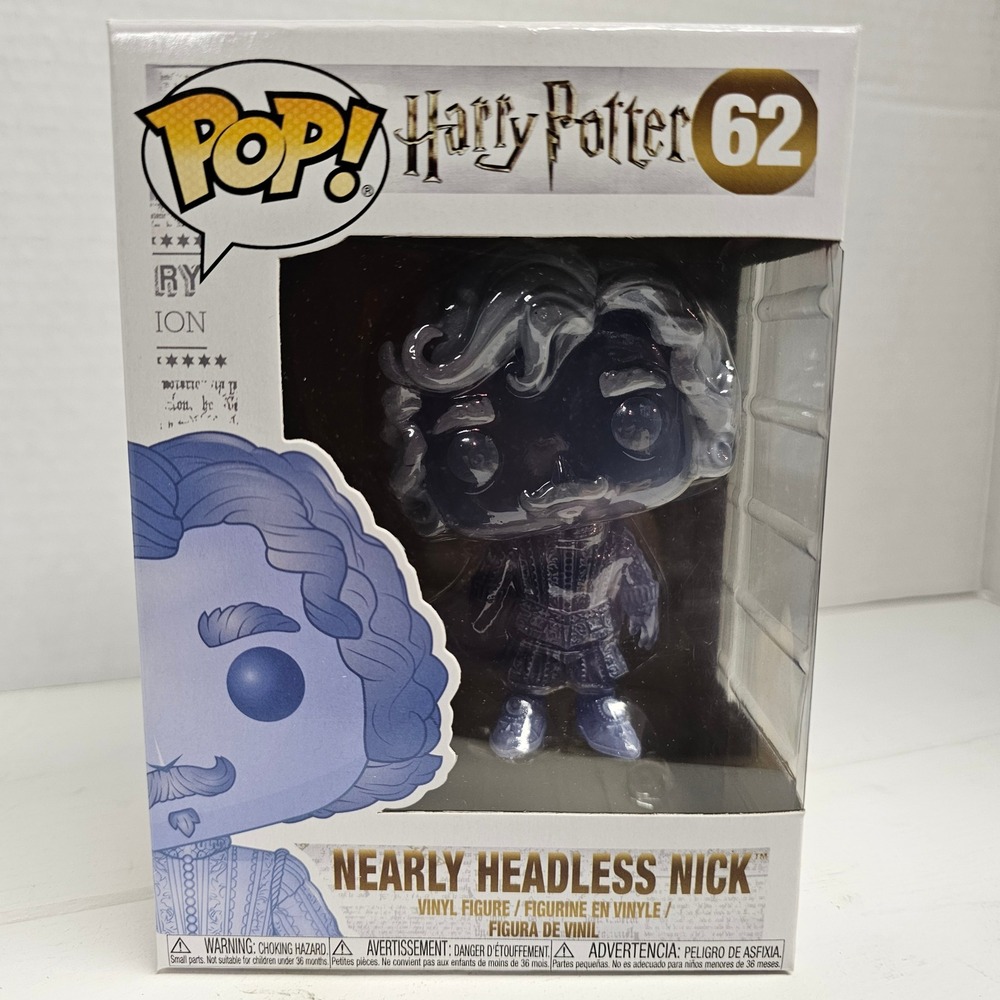Funko Pop Harry Potter Nearly‎ Headless Nick 62 Vinyl Figure Blue Translucent
